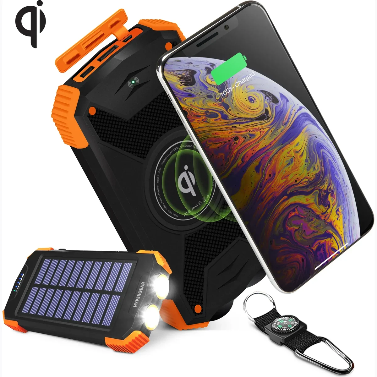 Solar 10000mAh Wireless Power Bank