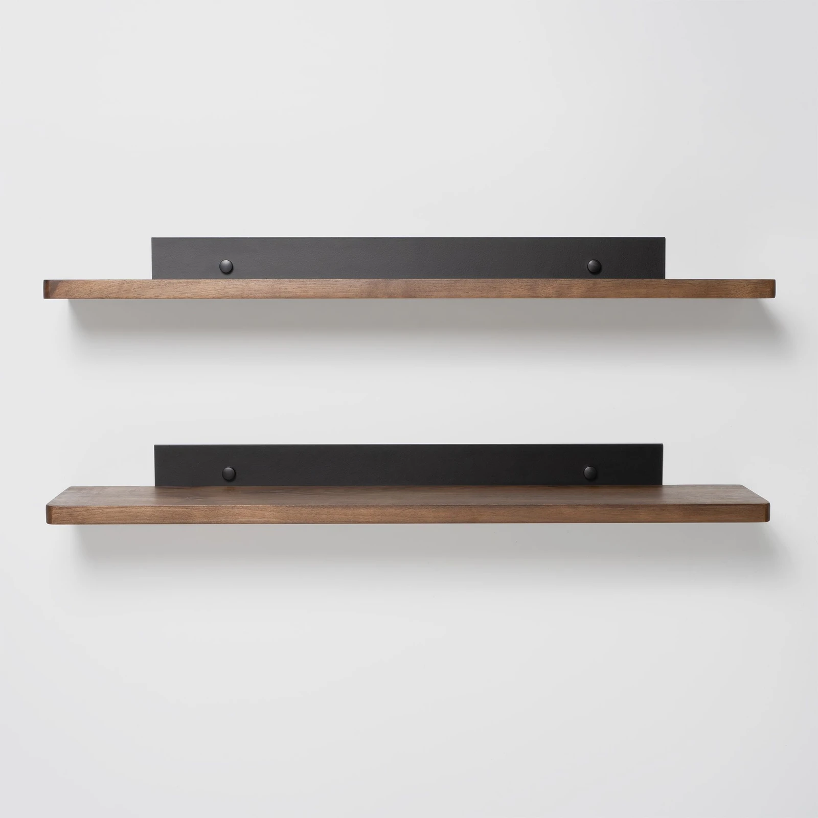 Solid Wood Floating Wall Shelves Set of 2