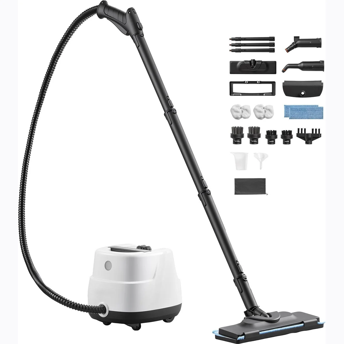Steam Cleaner, 34 oz Tank, Steamer for Cleaning with 20 Accessories, Extended Power Cord and Hose, Portable Handle, Fast Heating, Powerful Canister Steam Cleaner for Home, Car Detailing, Floors