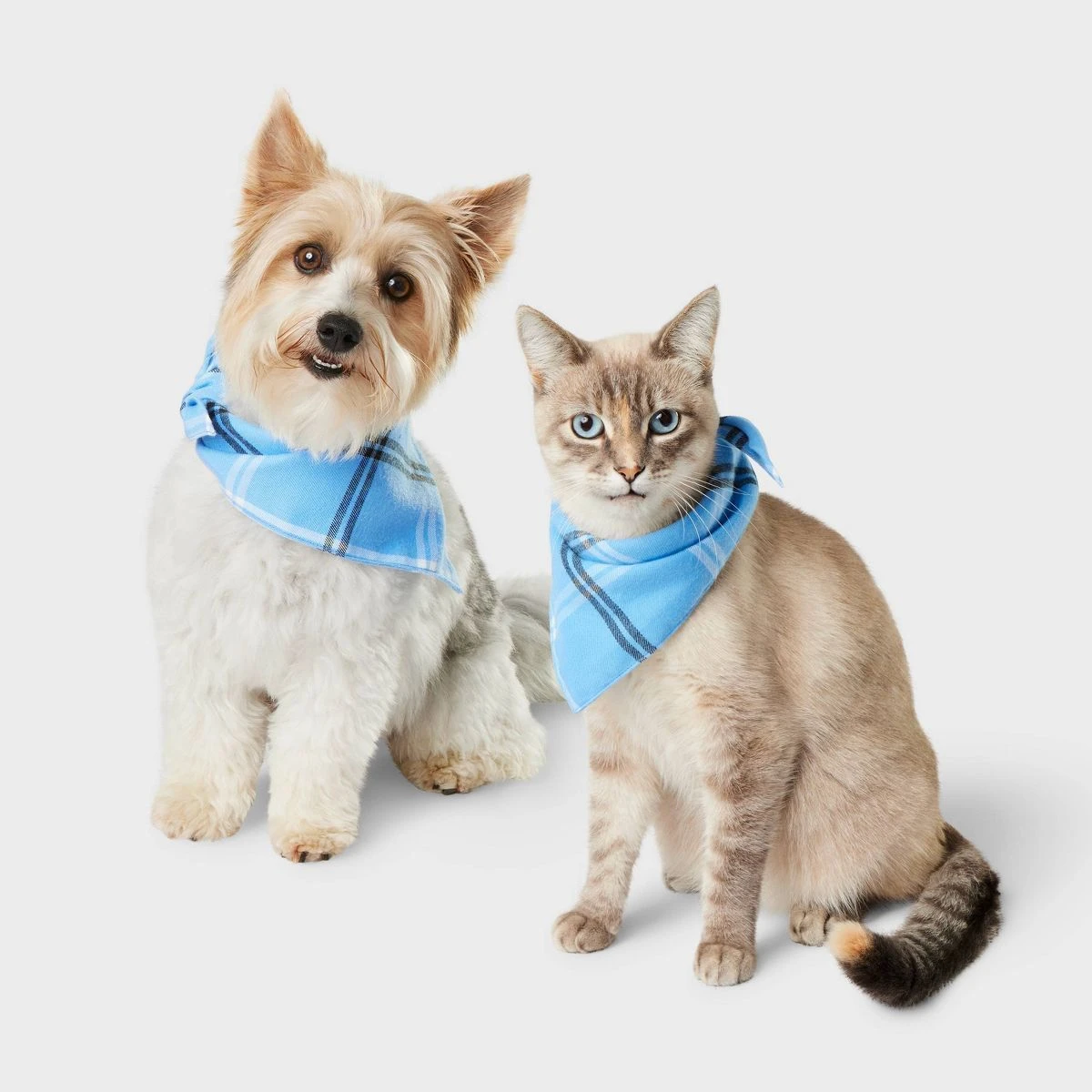 Plaid Matching Family Dog and Cat Bandana - One Size Fits Most