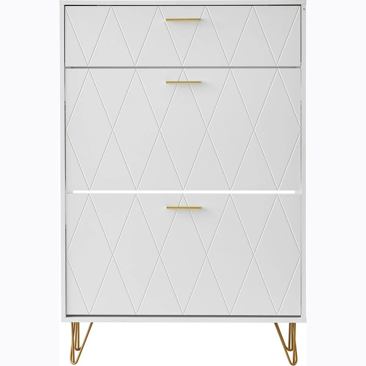 Shoe Cabinet with 3 Flip Drawers, Shoe Storage Cabinet for Entryway, Free Standing Shoe Storage Organizer for Heels, Boots, Slippers in Hallway, Living Room
